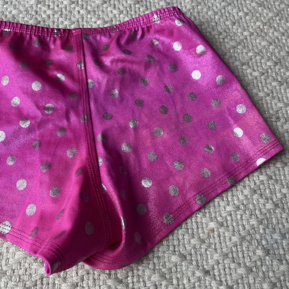 Derby Skinz pink polka dot large USA VTG Sparkle Shorts